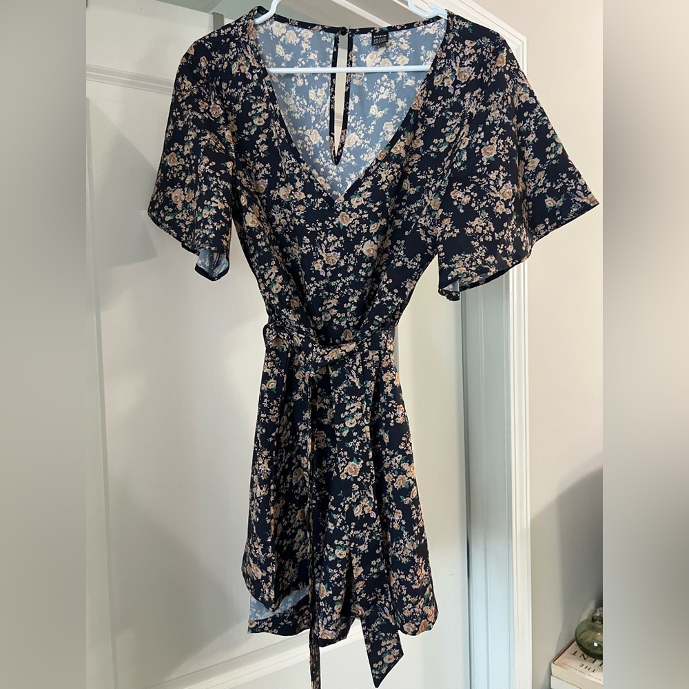 Floral V-Neck Wrap Dress
